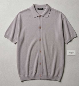 DRAW FIT knitted front open shirt