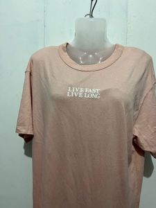 Pink Maxi T-Shirt Dress