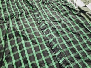 Men's Green Plaid Long Sleeve Shirt