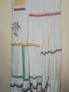 White Sleeveless Midi Dress with Embroidery