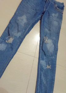 Distressed Skinny Jeans For Women,Size 28