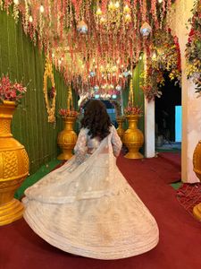 lehenga silver color