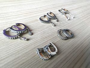 Combo of Sparkling Hoop Earrings Set