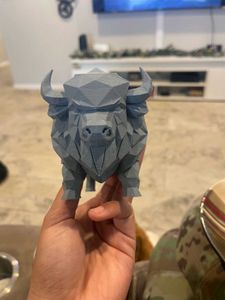3D Printed Low Poly Bison