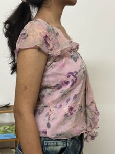 Fairycore Floral Top