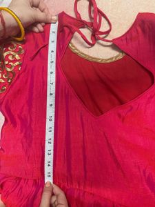 Pink Embroidered Indian Dress two tone