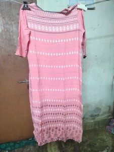 Pink Printed Kurta