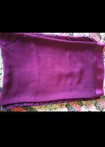 Vibrant Purple Saree with Floral Print