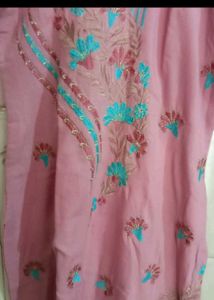 Embroidered Pink Kurta Set with Dupatta