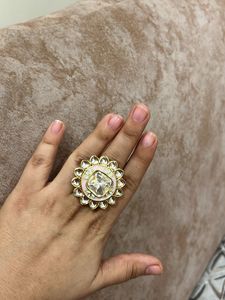 Statement Kundan Ring