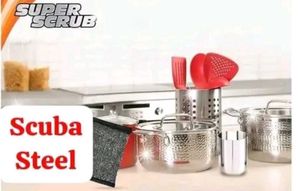 Stainless Steel Kitchen Scrubber (Pack of 4)