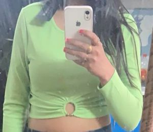 Green Crop Top