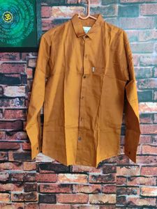 Mustard Cotton Casual Shirt