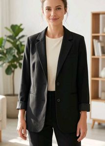 Classic Black Double-Breasted Blazer