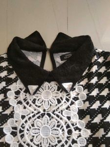 Chic Black &amp; White Patterned frock