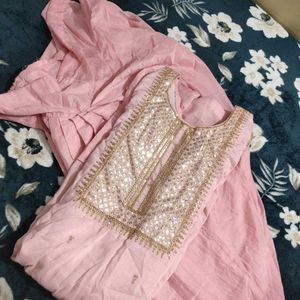 cotton silk patiala suit.
