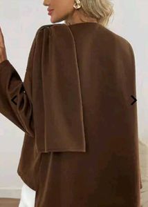 designer Brown top with scarf