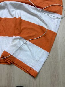 Striped Orange &amp; White T-Shirt