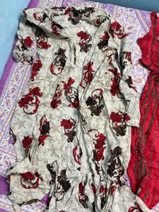 Vibrant Red &amp; Black Striped Co-ord Set