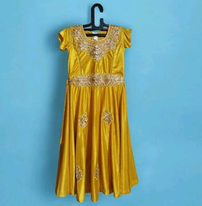 Beautiful Yellow Embroidered Gown