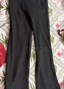 Sparkly Black Crochet Pants brand new