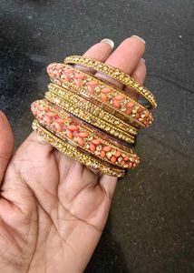 Set of Elegant Beaded Bangles