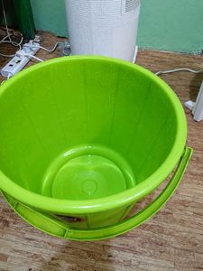 Green Plastic Bucket with Handle