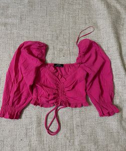 Chic Ruched Square Neck Top