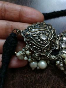 Elegant Silver Tone Choker