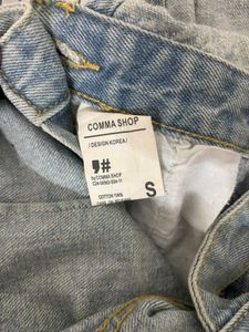 Light Wash Denim Short Overalls