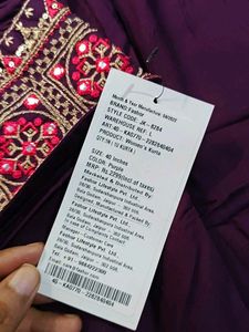 Embroidered Purple Kurta