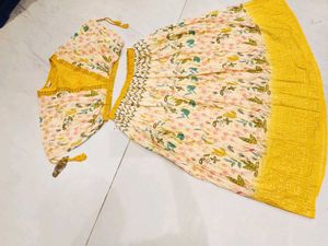 Floral Crop Top &amp; Skirt 1 Set