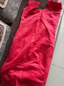Pink Kurta Set with Navy Blue Dupatta