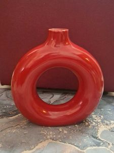 Modern Red Torus Vase