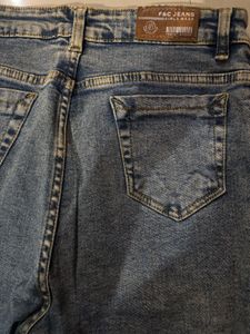 Womens Flared Acid Wash Jeans