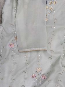 embroidery light colour suit