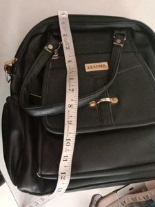 Classic Black Leather Handbag
