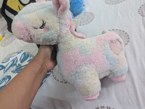 Cute Blue Bunny &amp; Rainbow Unicorn Plush Toys