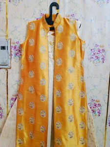 🇳🇿💫🎀Elegant Orange &amp; Cream Ethnic Gown