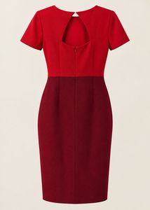 Plus sized Elegant Two-Tone Sheath Dress