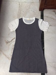 Chic Black & White Pattern Dress
