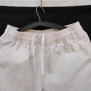 Cream Unisex Pants Freesize