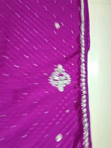 Purple Embellished Saree