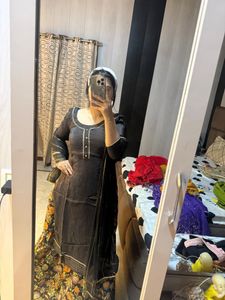 Elegant Black Kurta &amp; Skirt set😍🦋✨