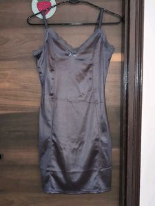 lace trim satin body con H&amp;M dress