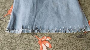 Stylish Light Blue Denim Bell Bottom