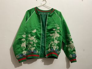 Green baseball jacket