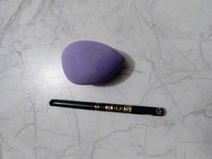 Purple Makeup Blender Sponge & Eyeliner