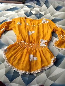 Neon Puff Sleeve Top