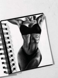 Artistic Sketch of a Fit Female
